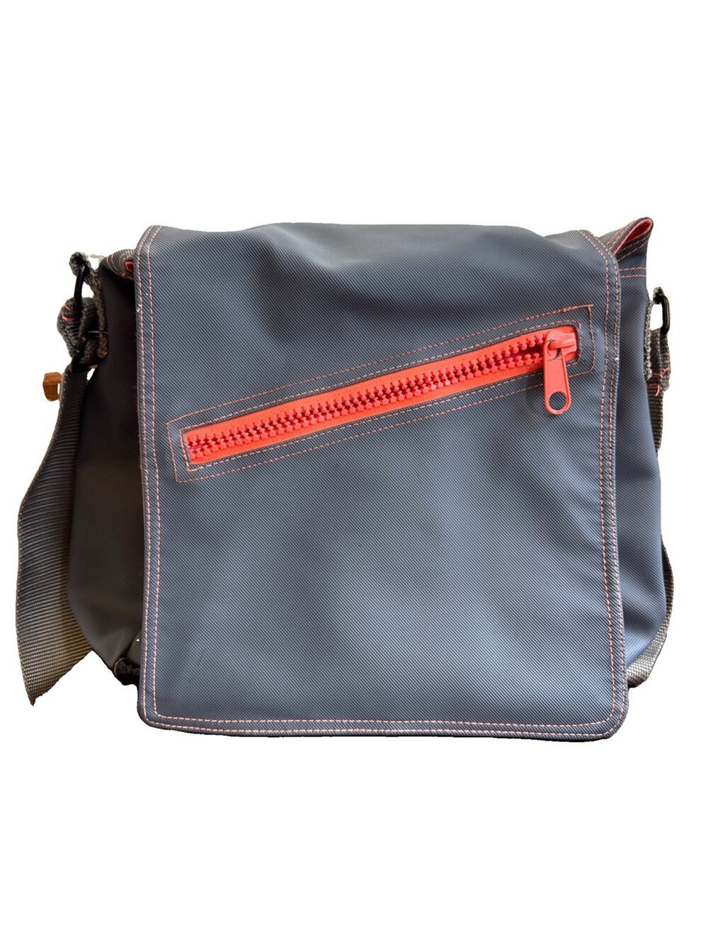 Parcel Crossbody Messenger Bag Grey Y2K Rare